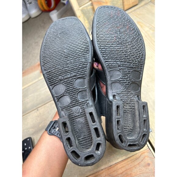 SANDAK Mexico made Sandals Slingback Black Size 26 Fits US8 Open Toe - Picture 6 of 7